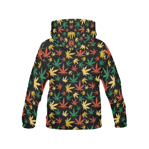 Cannabis Pattern All Over Print Hoodie for Men (USA Size) (Model H13)