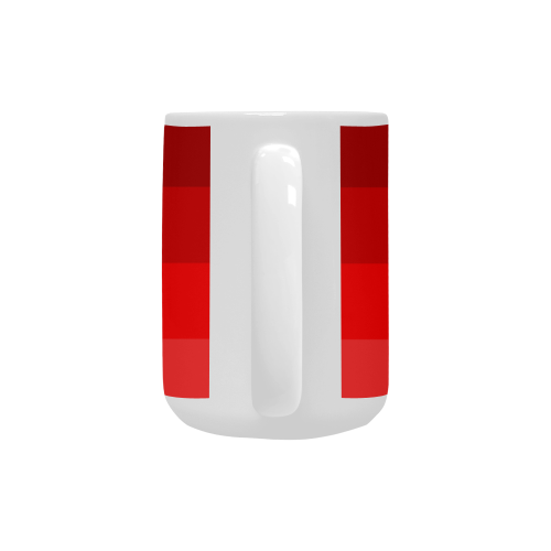 Red multicolored stripes Custom Ceramic Mug (15OZ)