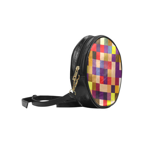 Alli Multi-Color Plaid Round Sling Bag (Model 1647)