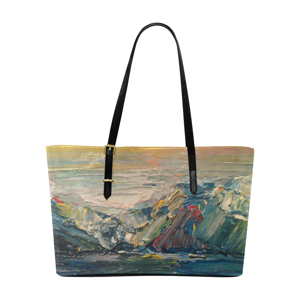 Mountains painting Euramerican Tote Bag/Large (Model 1656)