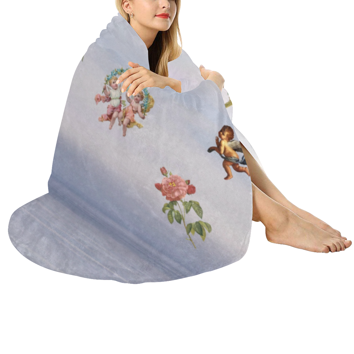 My Cherub Circular Ultra-Soft Micro Fleece Blanket 60"
