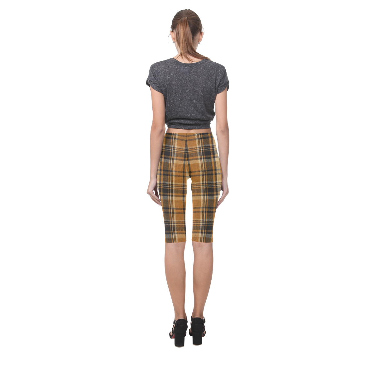 TARTAN DESIGN Hestia Cropped Leggings (Model L03)