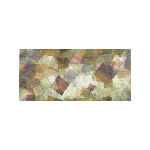 abstract squares Area Rug 7'x3'3''