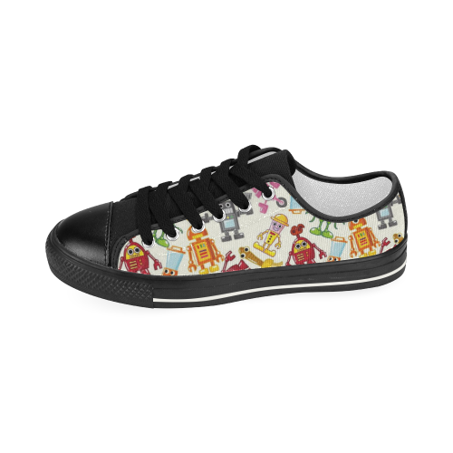 robots Women's Classic Canvas Shoes (Model 018)