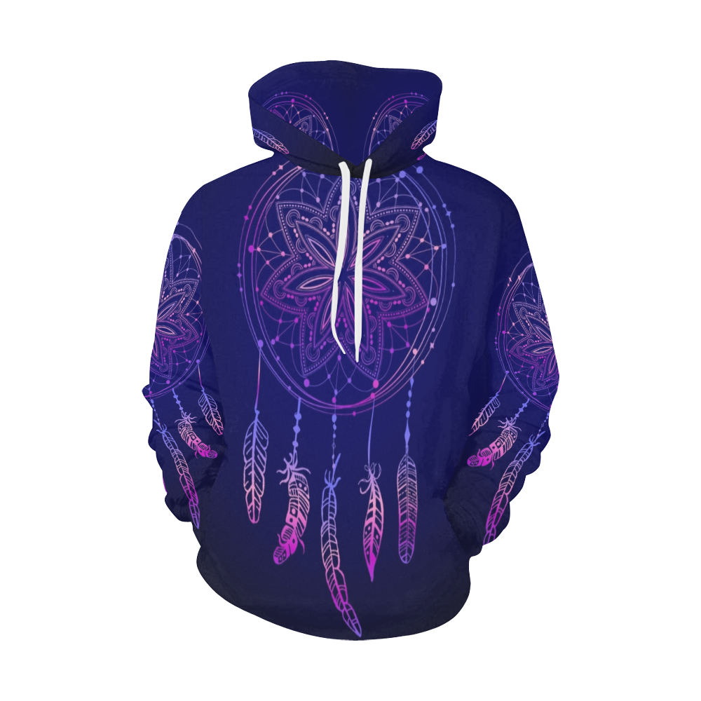 Blue Dreamcatcher All Over Print Hoodie for Men/Large Size (USA Size) (Model H13)