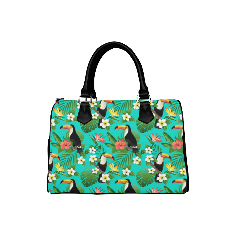 Tropical Summer Toucan Pattern Boston Handbag (Model 1621)