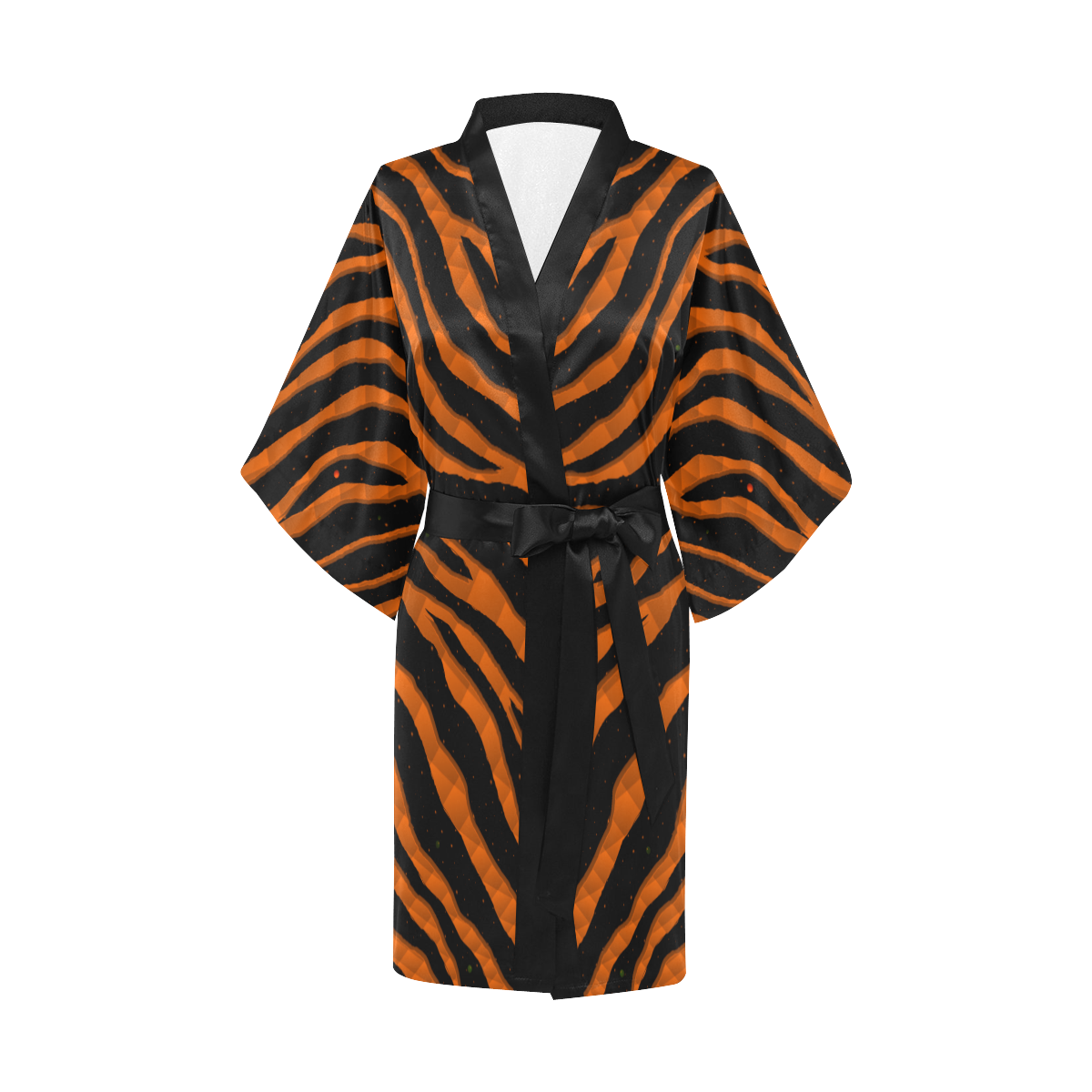 Ripped SpaceTime Stripes - Orange Kimono Robe