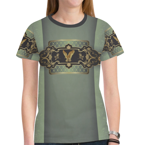 Golden Eagle New All Over Print T-shirt for Women (Model T45)