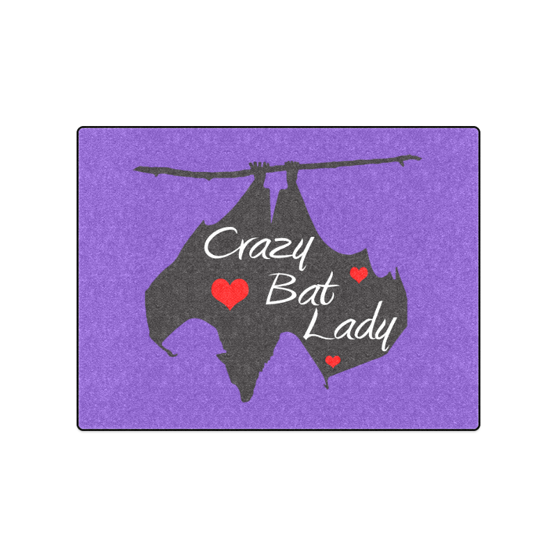 A Crazy Bat lady throw purple Blanket 50"x60"