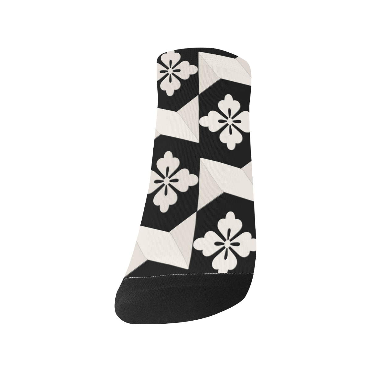 Black White Tiles Women's Ankle Socks