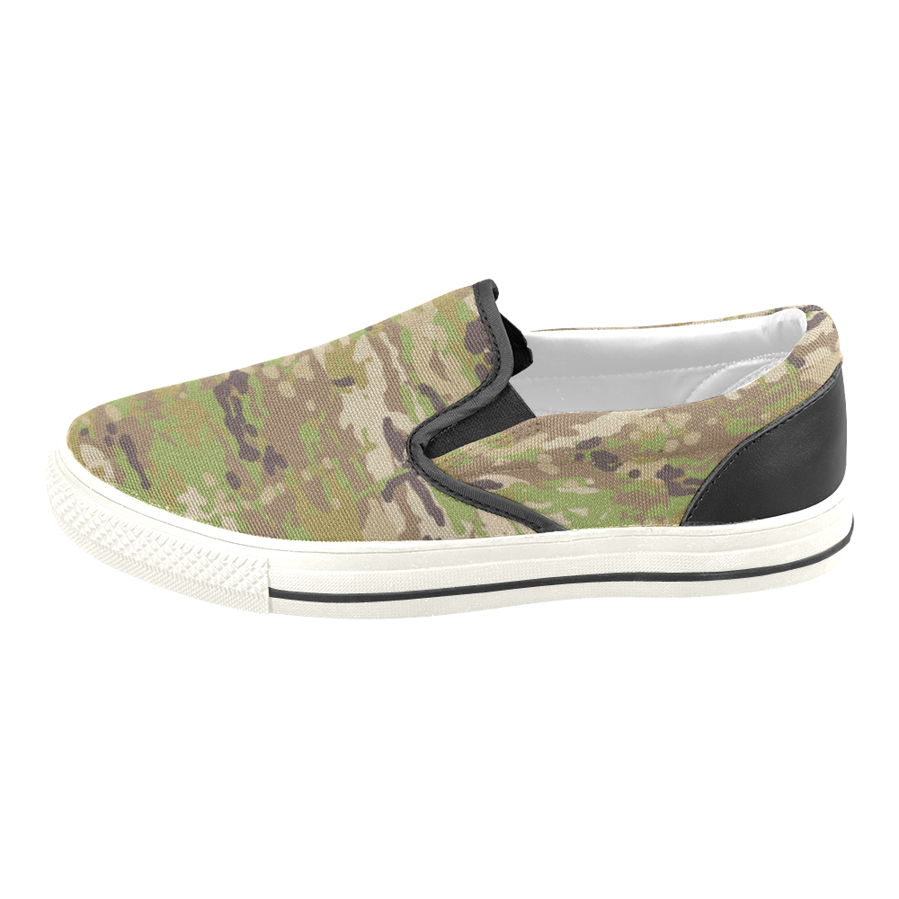Multicam camouflage Men's Unusual Slip-on Canvas Shoes (Model 019)