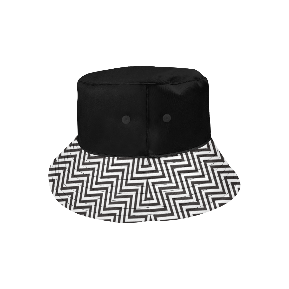 Elegant Chevron Black & White All Over Print Bucket Hat