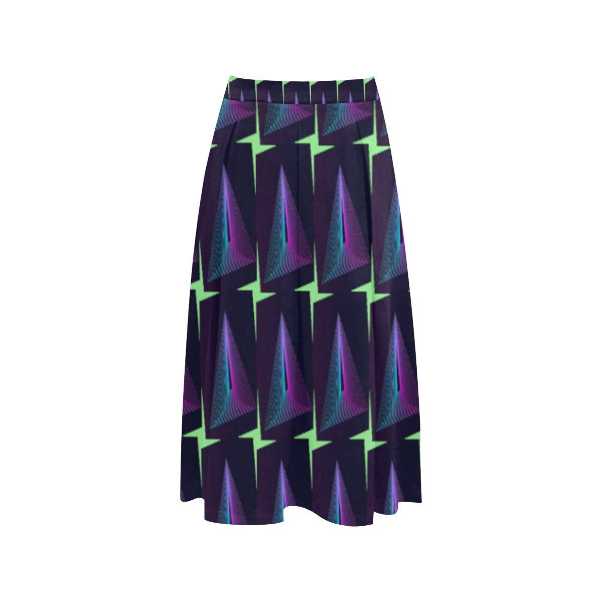 Graphic illusion Aoede Crepe Skirt (Model D16)