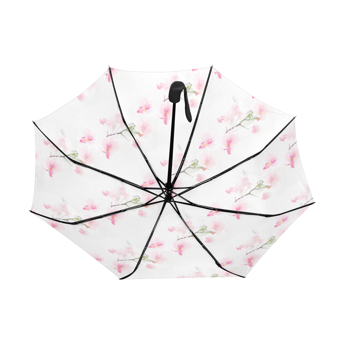 Pattern Orchidées Anti-UV Auto-Foldable Umbrella (Underside Printing) (U06)