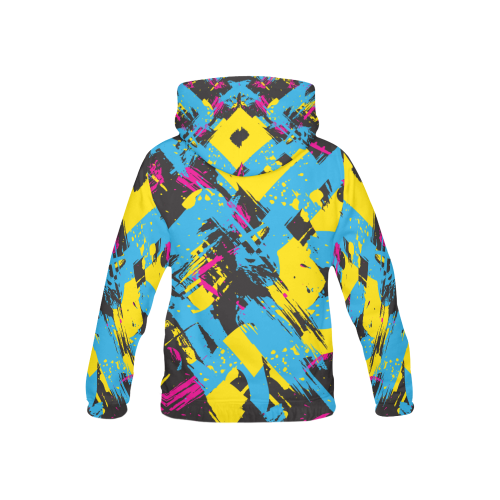 Colorful paint stokes on a black background All Over Print Hoodie for Kid (USA Size) (Model H13)