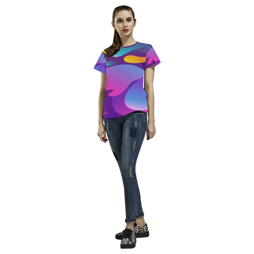 rainbow All Over Print T-Shirt for Women (USA Size) (Model T40)