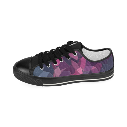 purple pink magenta mosaic #purple Women's Classic Canvas Shoes (Model 018)