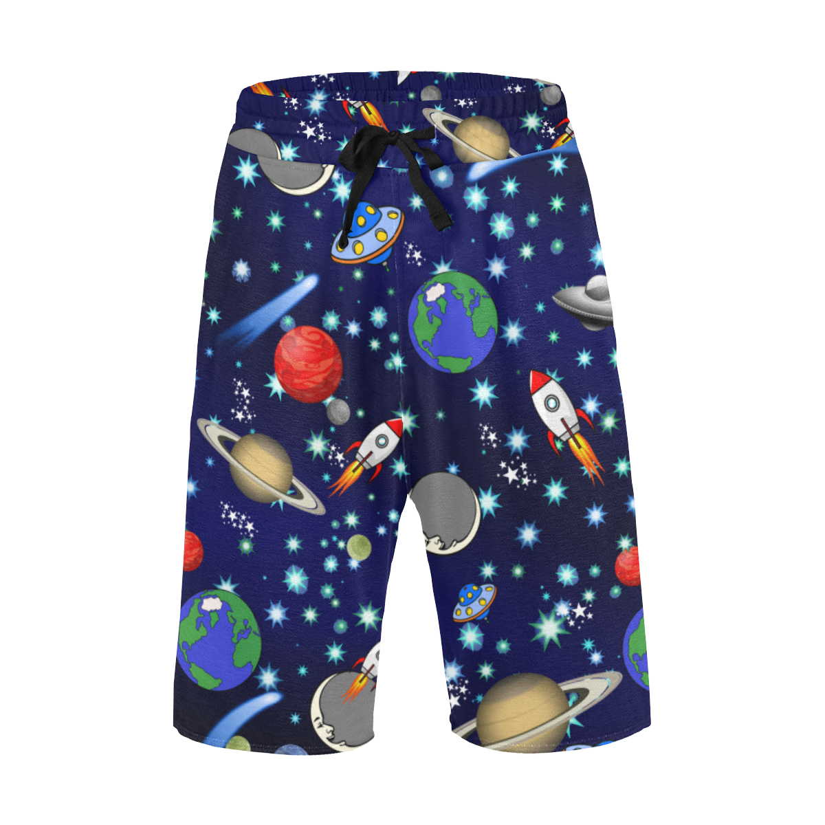 Galaxy Universe - Planets,Stars,Comets,Rockets Men's All Over Print Casual Shorts (Model L23)