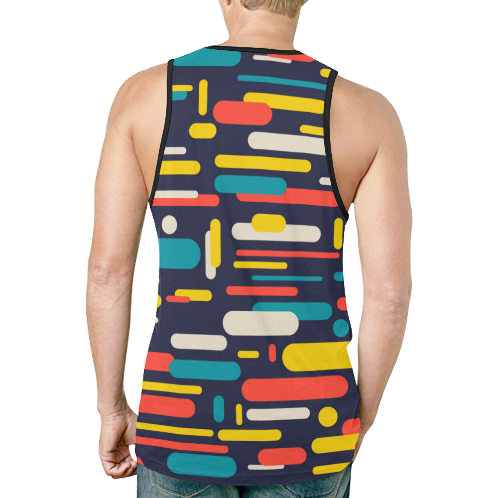 Colorful Rectangles New All Over Print Tank Top for Men (Model T46)