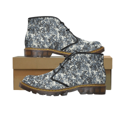 Urban City Black/Gray Digital Camouflage Men's Canvas Chukka Boots (Model 2402-1)