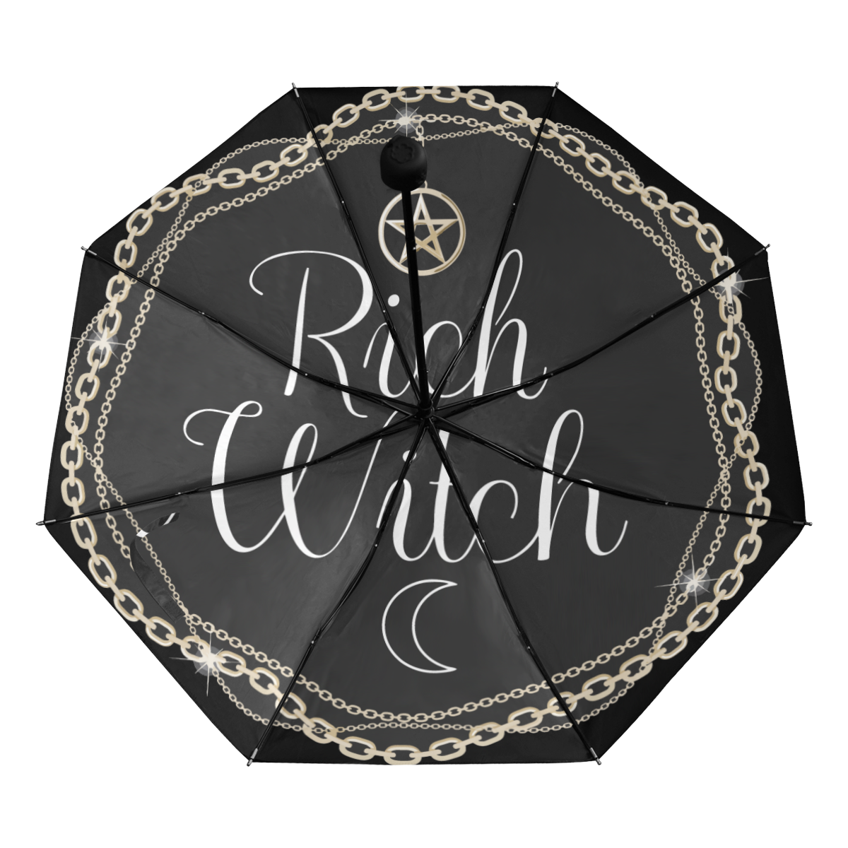 rich witch umbrella Anti-UV Foldable Umbrella (Underside Printing) (U07)