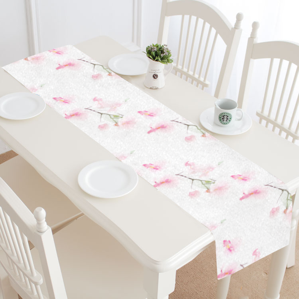 Pattern Orchidées Table Runner 14x72 inch