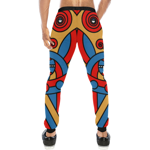 Aztec Maasai Lion Tribal Men's All Over Print Sweatpants (Model L11)