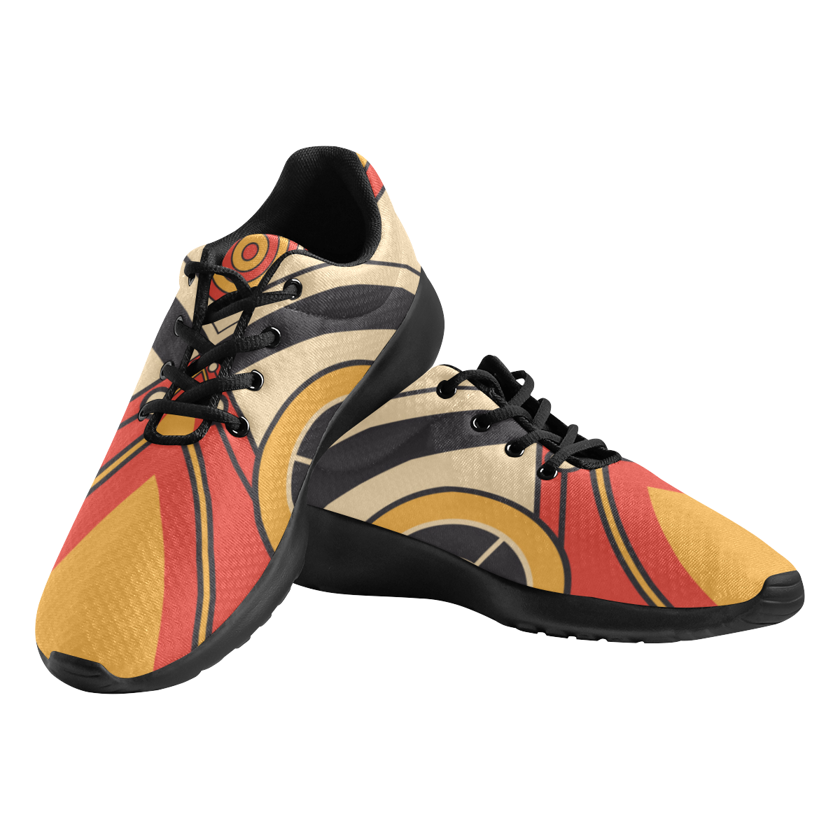 Geo Aztec Bull Tribal Men's Athletic Shoes (Model 0200)