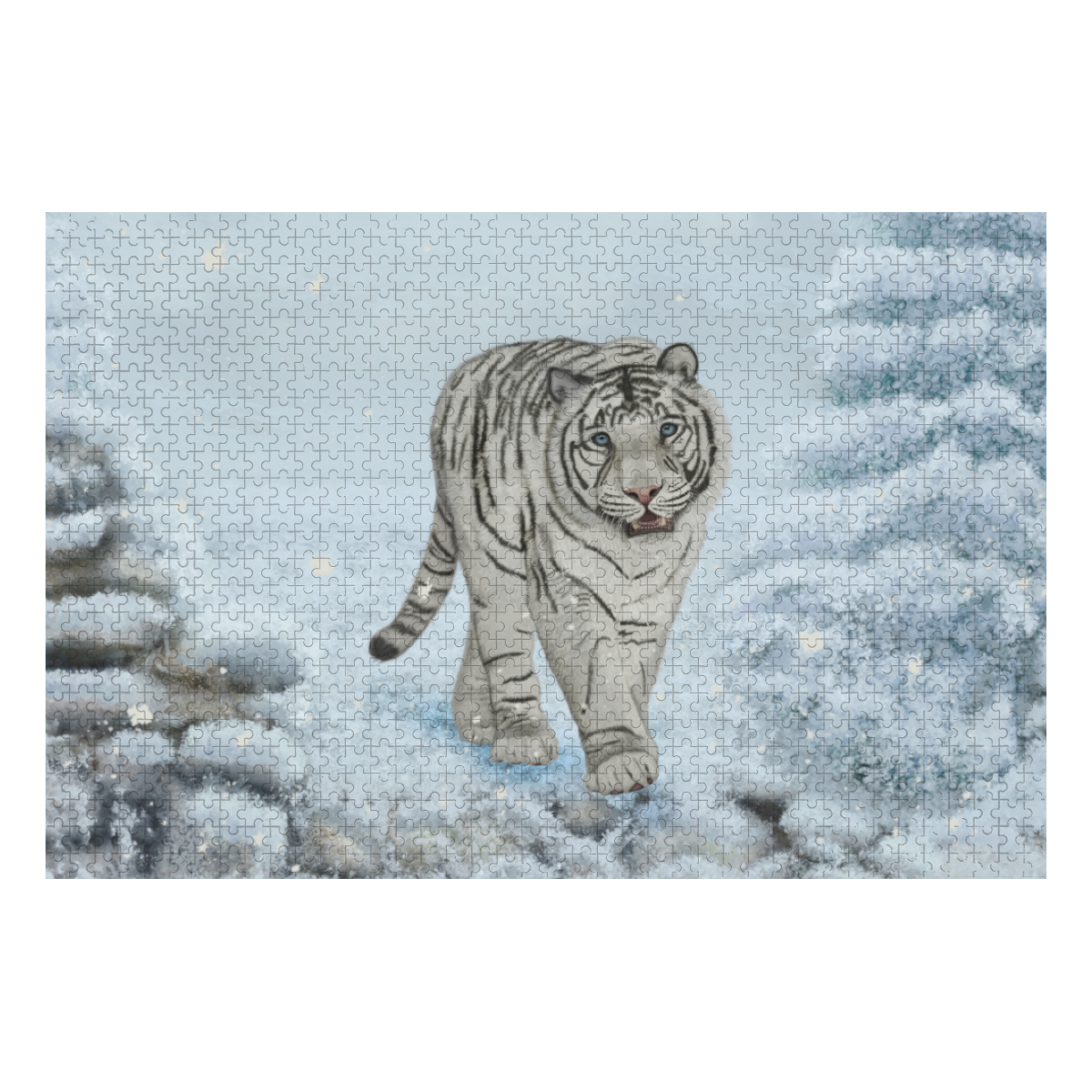 Wonderful siberian tiger 1000-Piece Wooden Photo Puzzles