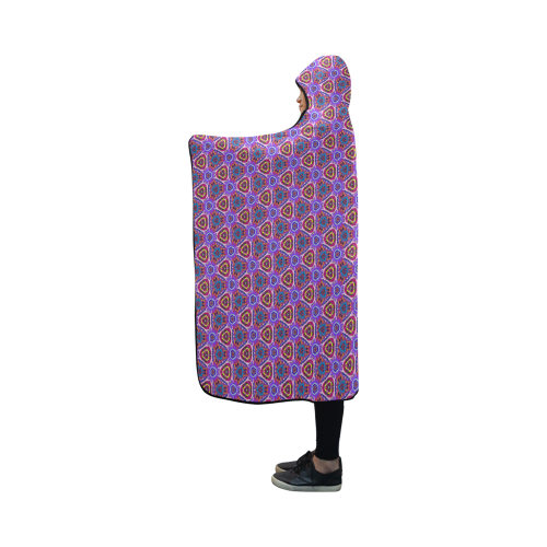 Purple Doodles - Hidden Smiles Hooded Blanket 50''x40''