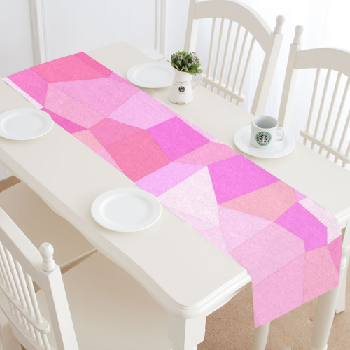 Bright Pink Mosaic Table Runner 16x72 inch