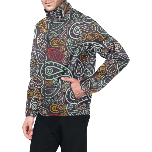 colorful paisley Unisex All Over Print Windbreaker (Model H23)