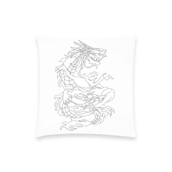 Color Me Chinese Dragon Custom  Pillow Case 18"x18" (one side) No Zipper