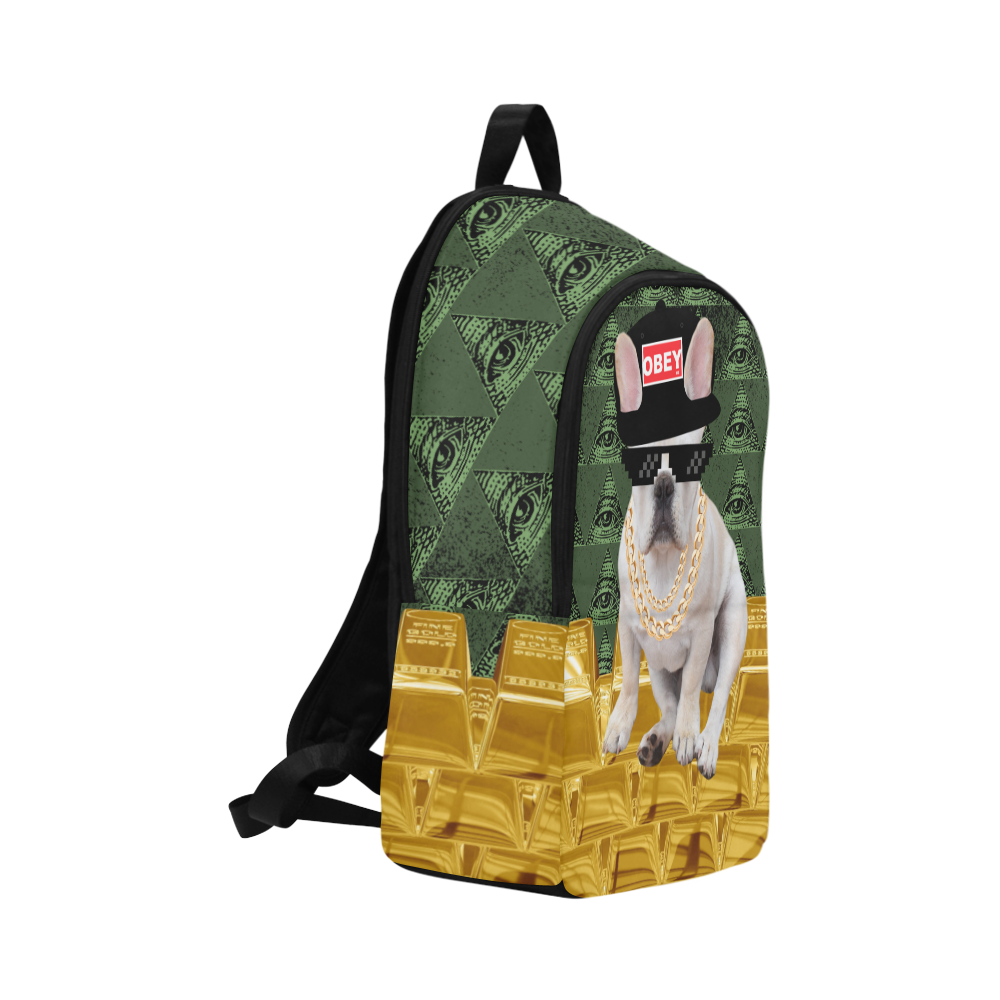 Frenchie Life Backpack Fabric Backpack for Adult (Model 1659)