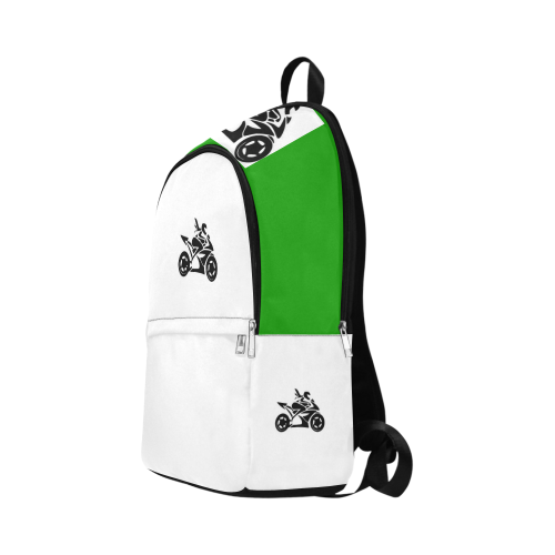 ChickBiker Green Fabric Backpack for Adult (Model 1659)