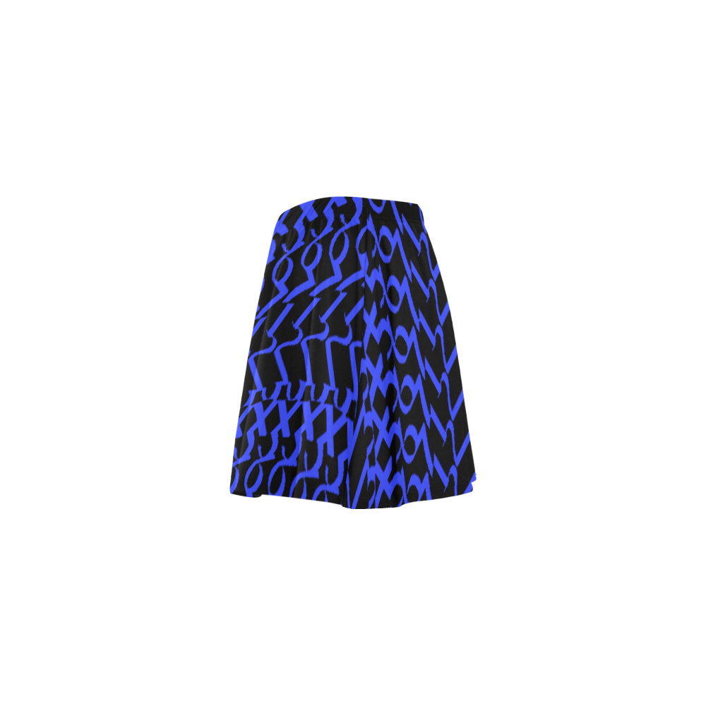 NUMBERS Collection 1234567 Black/Blue Mini Skating Skirt (Model D36)