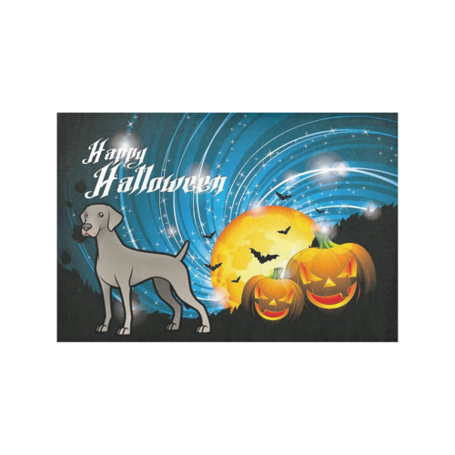 Happy Halloween Weimaraner Placemat 12’’ x 18’’ (Set of 6)