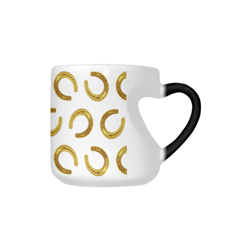 Golden horseshoe Heart-shaped Morphing Mug