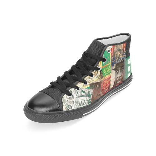 William Bell Collage 1 Women's Classic High Top Canvas Shoes (Model 017)