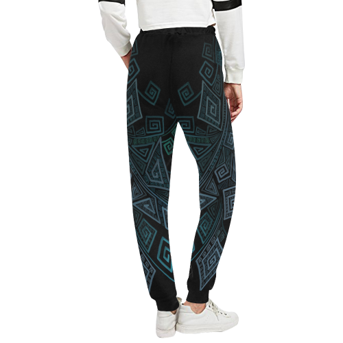 3D Psychedelic Abstract Square Spirals Unisex All Over Print Sweatpants (Model L11)
