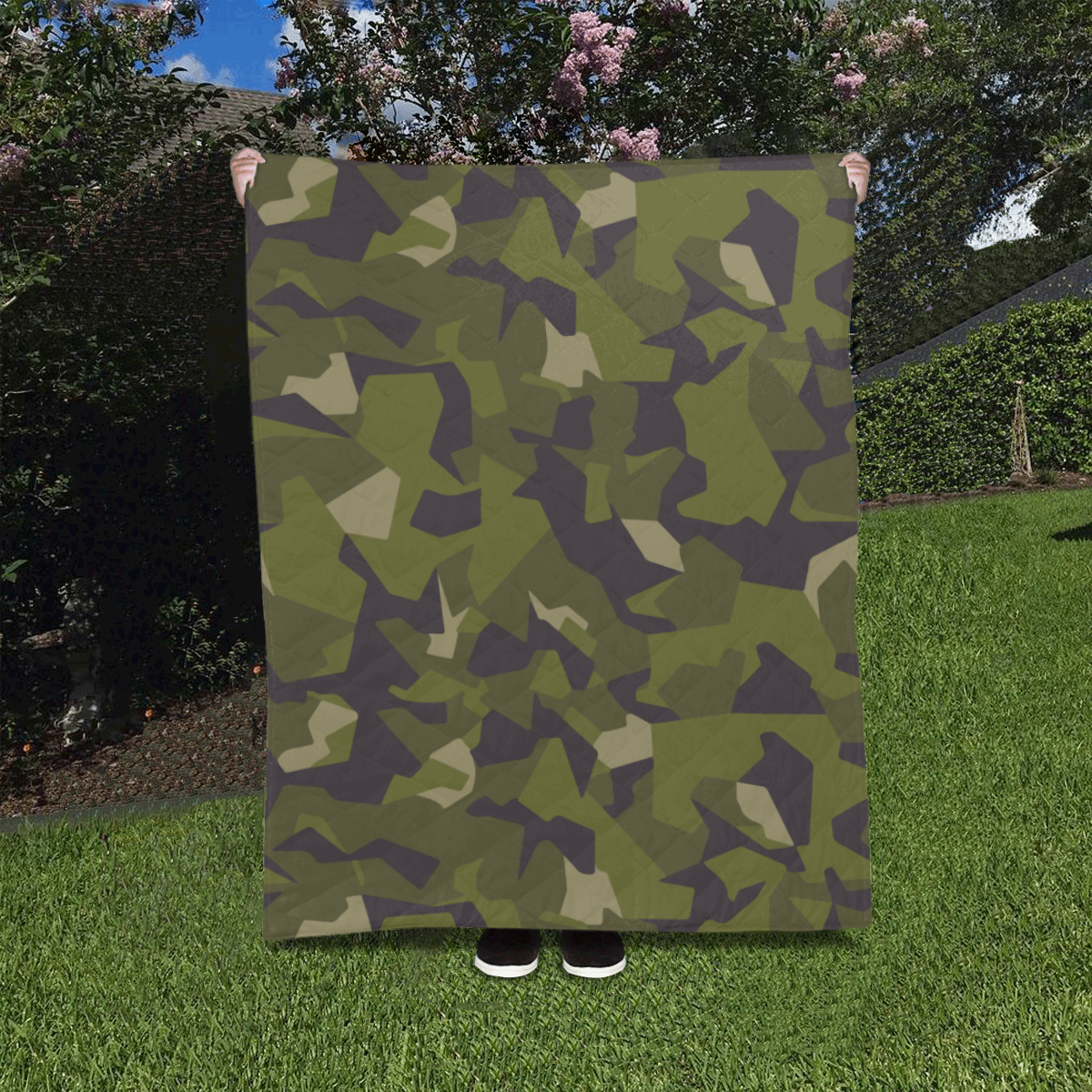 Swedish M90 woodland camouflage Quilt 40"x50"