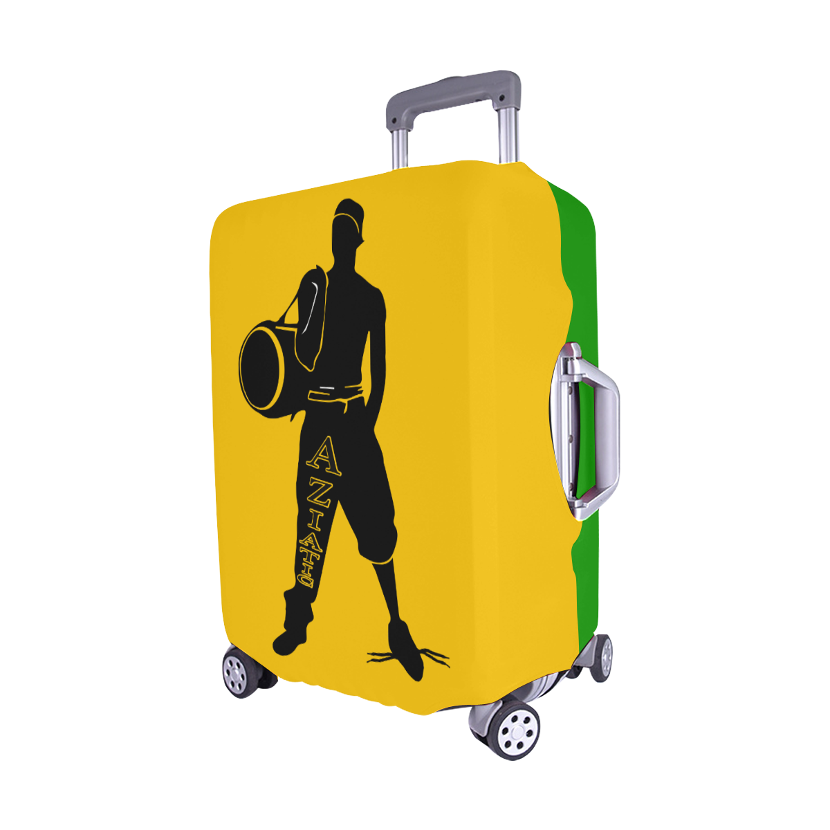 Aziatic Yellow & Green Luggage Cover/Medium 22"-25"