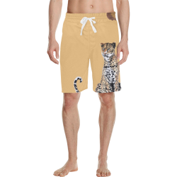 Rodger Leopard on Orange blossom Men's All Over Print Casual Shorts (Model L23)