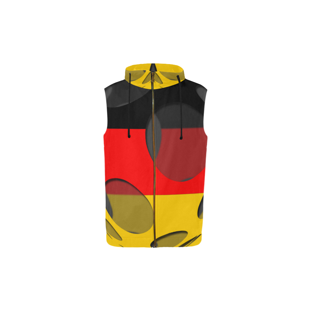 The Flag of Germany All Over Print Sleeveless Zip Up Hoodie for Kid (Model H16)