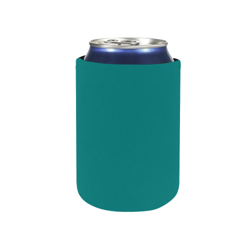 color teal Neoprene Can Cooler 4" x 2.7" dia.