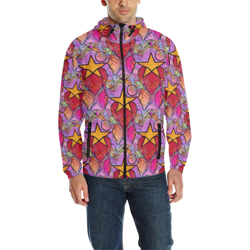 Pop Art by Nico Bielow All Over Print Quilted Windbreaker for Men (Model H35)