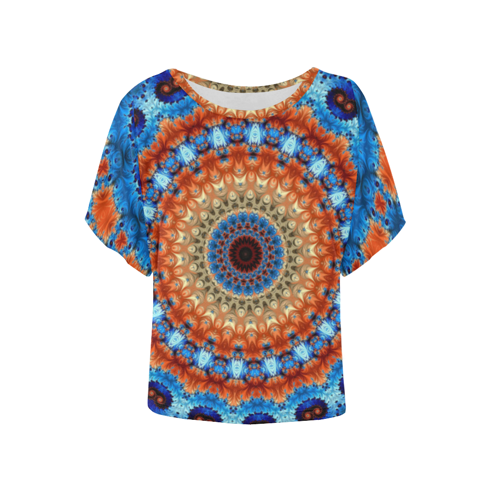 Kaleidoscope Women's Batwing-Sleeved Blouse T shirt (Model T44)