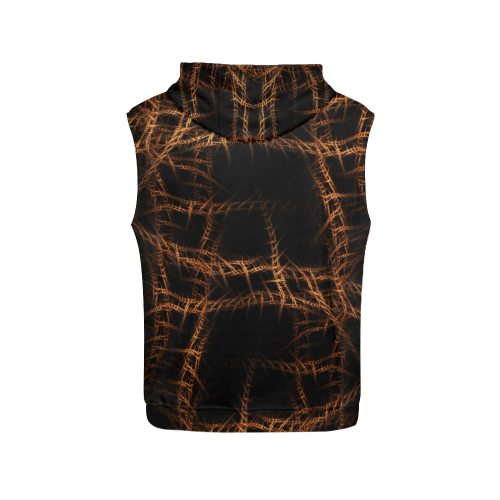 Trapped All Over Print Sleeveless Hoodie for Women (Model H15)