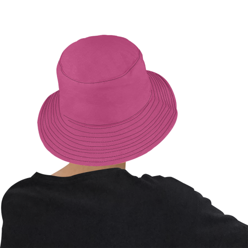 pink All Over Print Bucket Hat for Men