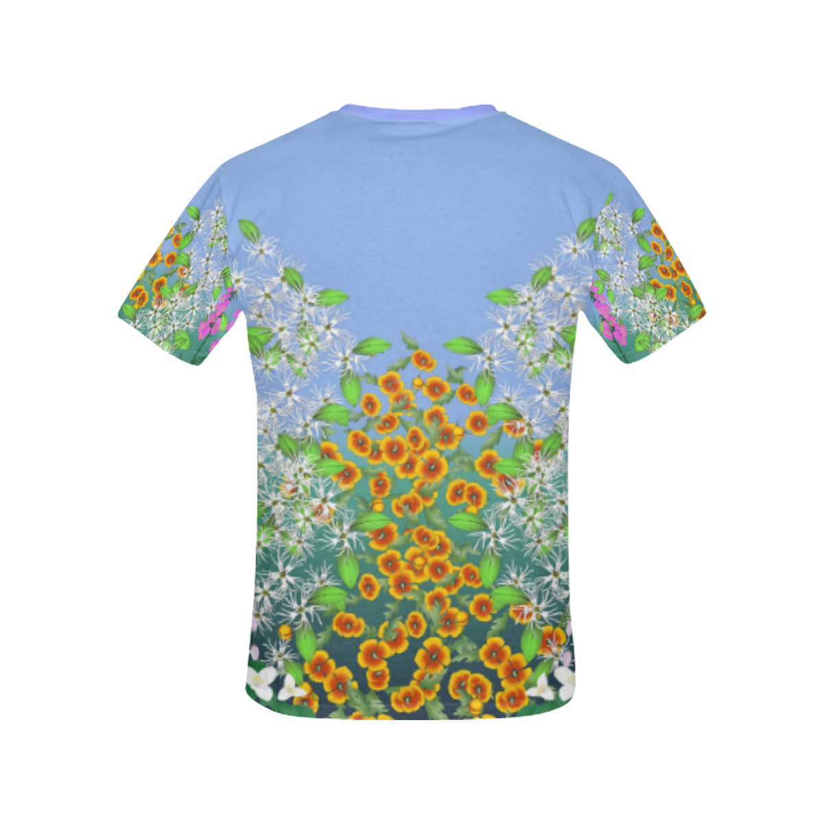 California Wildflowers by Aleta All Over Print T-shirt for Women/Large Size (USA Size) (Model T40)